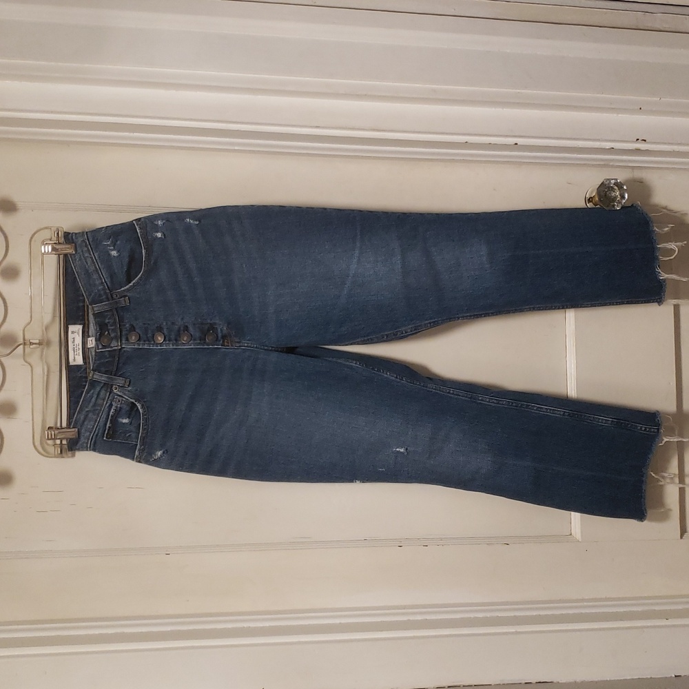 Abercrombie & Fitch The Kick Flare Ultra High-Rise Button-Fly Curve Love Jeans 2